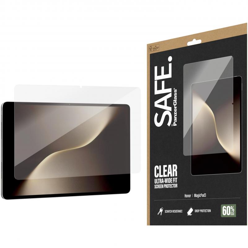 PanzerGlass SAFE Super+ Glass, Standard Fit Tablet Screen Protector for Honor MagicPad3 13.3"