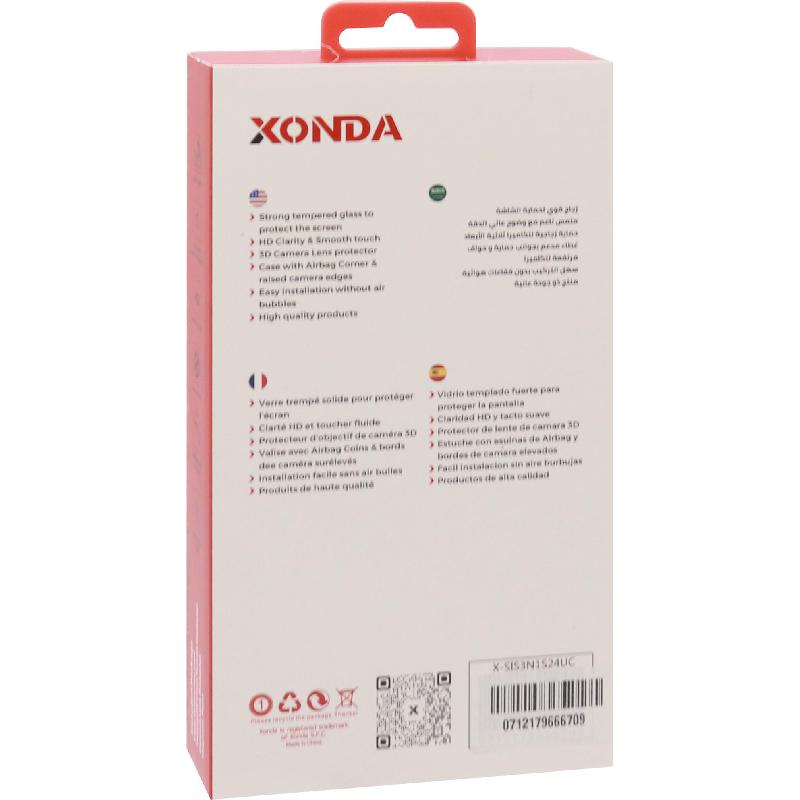 Xonda 3-in-1 Clear Case + Tempered Glass + Camera Lens Protector Smartphone Case Bundle — view 2