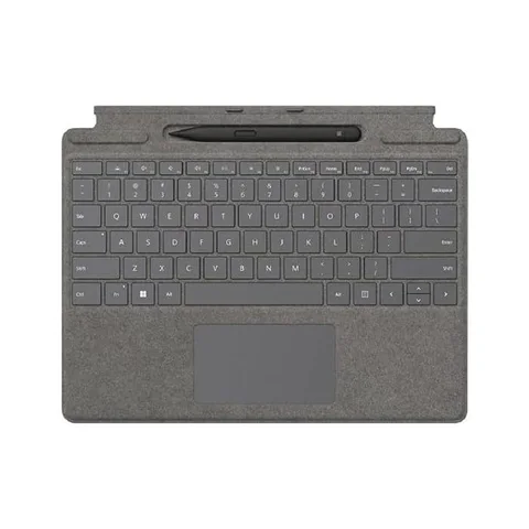 Surface Pro 8/9/10/11 Signature Copilot Keyboard, Platinum, Arabic/English With Slim Pen 2