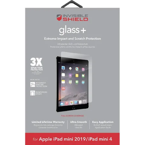 Zagg Invisible Shield Full Coverage iPad Screen Protector for iPad Mini 4/iPad mini 5