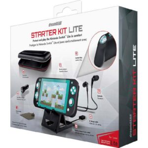 dreamGEAR Travel Case;Grip Case;Screen Protector;Earbuds;Adjustable Stand;Car Charger Switch Lite Accessory