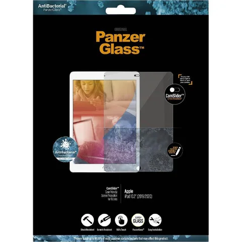 PanzerGlass CamSlider Super+ Glass, Edge-to-Edge iPad Screen Protector for iPad 10.2 8th Gen