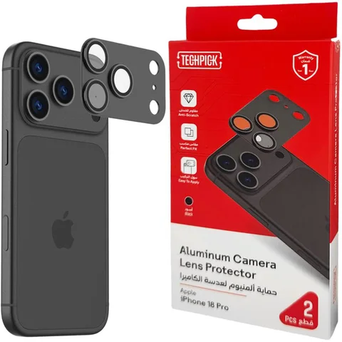 Techpick Full Coverage Aluminum Color-Matched Camera Protector (Full Frame) Smartphone Camera Accessory
