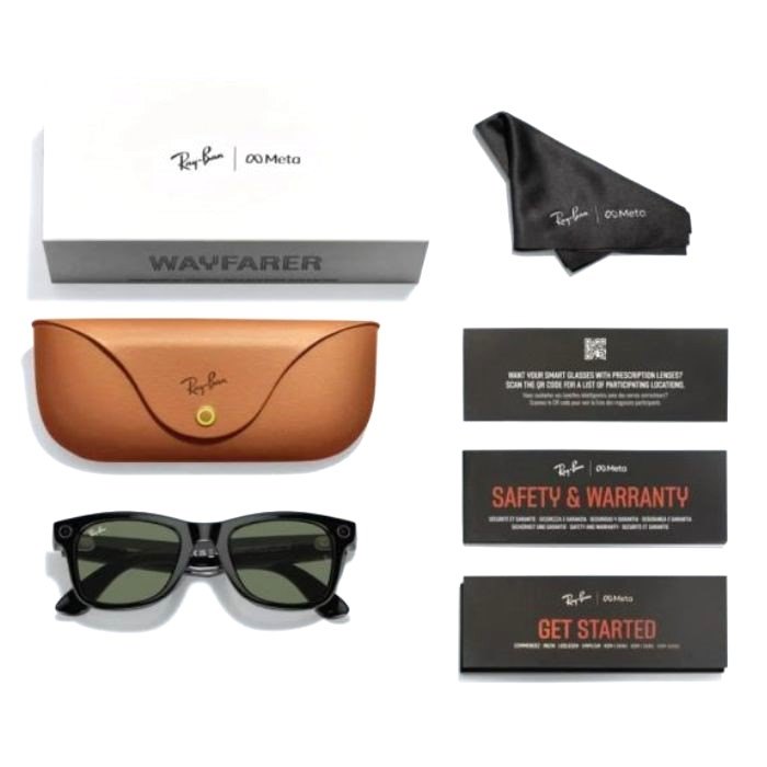 Ray-Ban Meta Gen 2 Wayfarer Shiny Black L G15 Green RW4012 — view 3