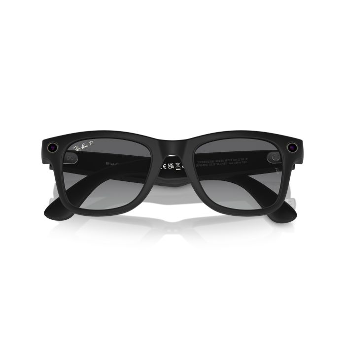 Ray-Ban Meta Gen 1 Wayfarer, F Matte Black/ LPolar Gradient Graphite Glasses, 50, RW4006 — view 2