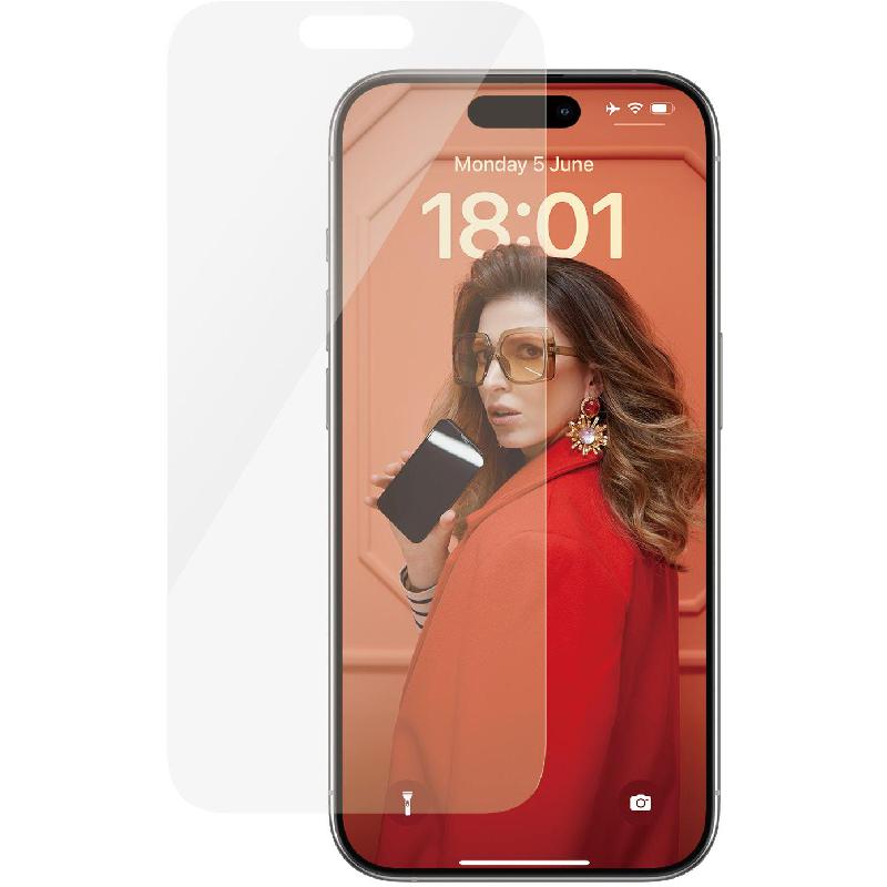 PanzerGlass Classic Fit Tempered Glass, Clear Smartphone Screen Protector for iPhone 15 Pro — view 3