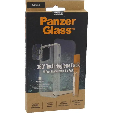 PanzerGlass 360 Tech Hygiene Pack Smartphone Case Bundle