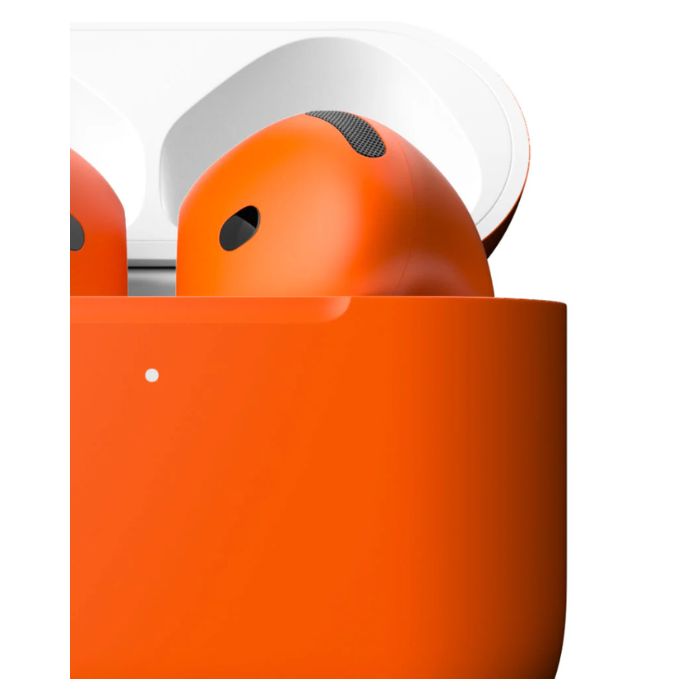 Merlin Craft Customized Apple Airpods 4 Neon Orange — view 2