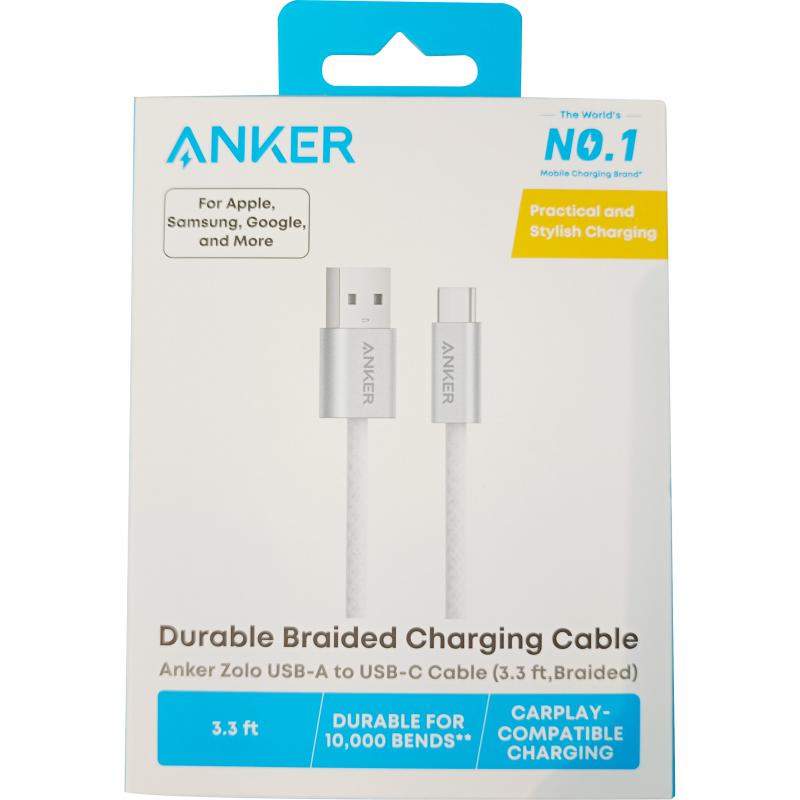 Anker Zolo USB-A to USB-C Sync & Charge Cable 3.00 ft ( 91.44 cm ) — view 2