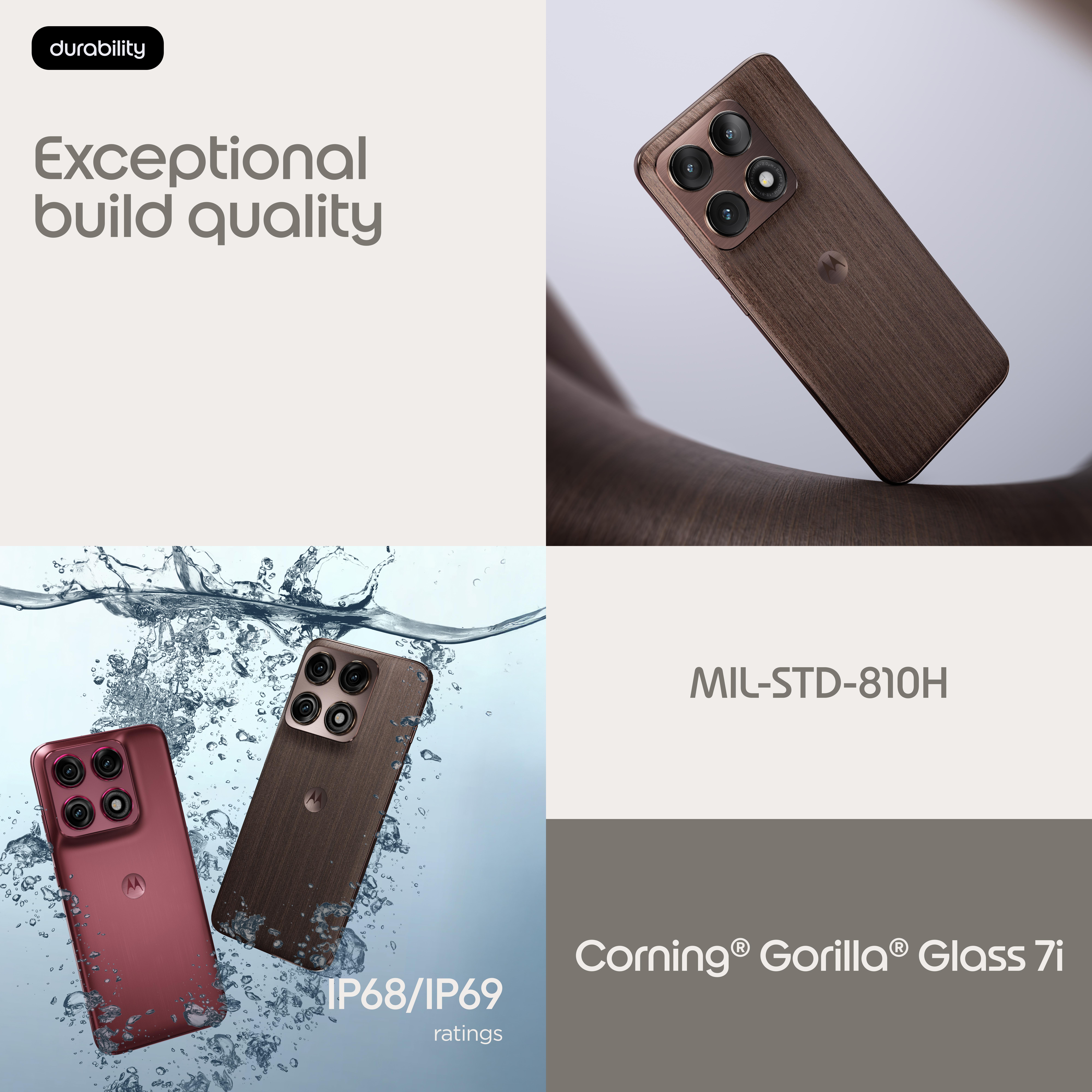 Moto Edge 70 Pro 12GB RAM + 512GB Storage Smartphone PANTONE Chicory Coffee 5G UAE Version — view 7