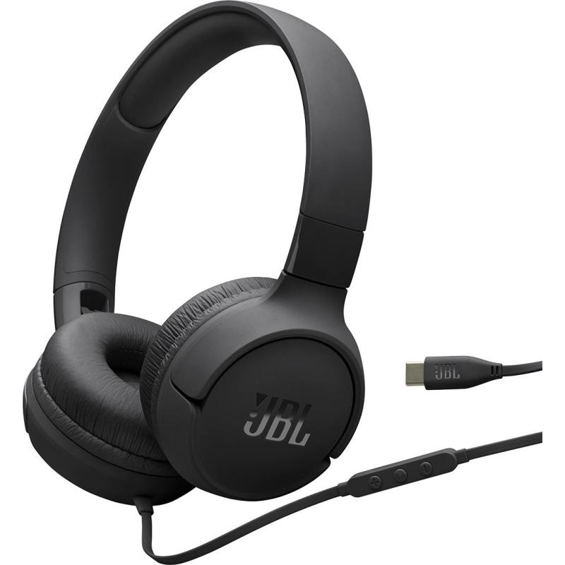 JBL Tune 520C On-Ear Headphones Wired Black