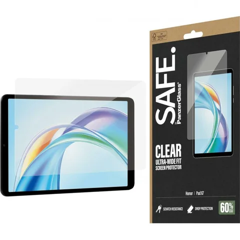 PanzerGlass SAFE Super+ Glass, Standard Fit Tablet Screen Protector for Honor Pad X7 8.7"
