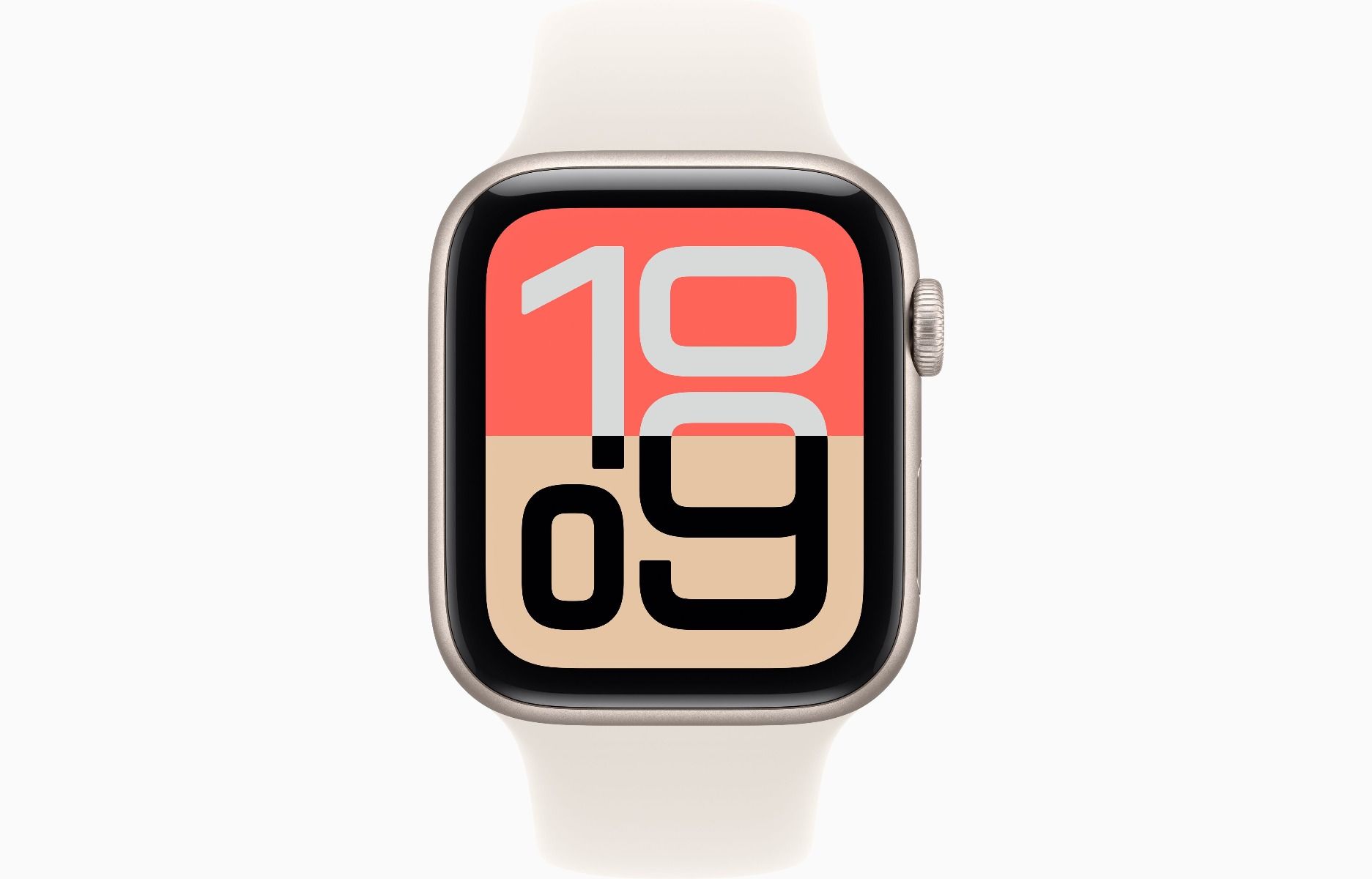 Apple Watch SE 3, GPS, 44mm, Starlight Aluminum Case with Starlight Sport Band — view 2