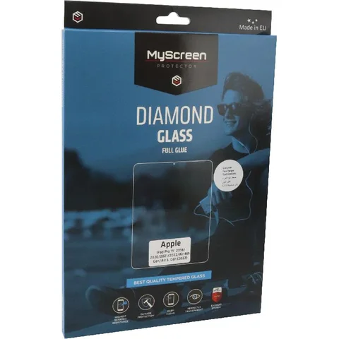 MyScreenPROTECTOR DIAMOND GLASS Tempered Glass iPad Screen Protector for iPad Pro 11 - 2022/iPad Pro 11 - 2021/iPad Air 10.9 5th Gen