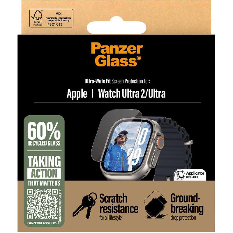 PanzerGlass Ultra-Wide Fit Ultra-Wide, Clear Smartwatch Screen Protector for Apple Watch Ultra 2/Watch Ultra — view 2