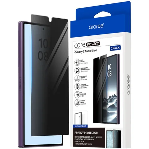 Araree Core Privacy Front Screen Tempered Glass Smartphone Screen Protector for Samsung Galaxy Z Fold8 Ultra