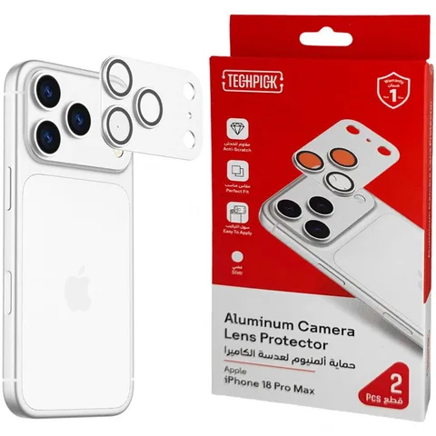 Techpick Full Coverage Aluminum Color-Matched Camera Protector (Full Frame) Smartphone Camera Accessory