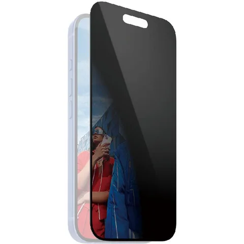 PanzerGlass Ultra-Wide Fit Tempered Glass, Privacy Smartphone Screen Protector for iPhone 16/iPhone 15