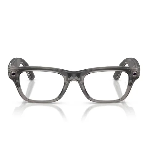 Ray-Ban Meta Blayzer Gen 2 Matte Transparent Ice Grey Clear Lenses Smart Glasses 54Mm