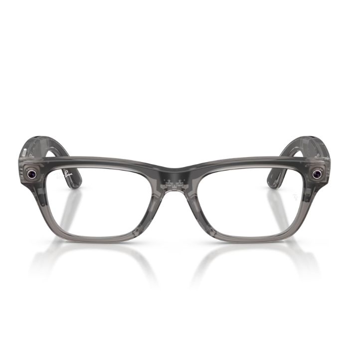 Ray-Ban Meta Blayzer Gen 2 Matte Transparent Ice Grey Clear Lenses Smart Glasses 54Mm