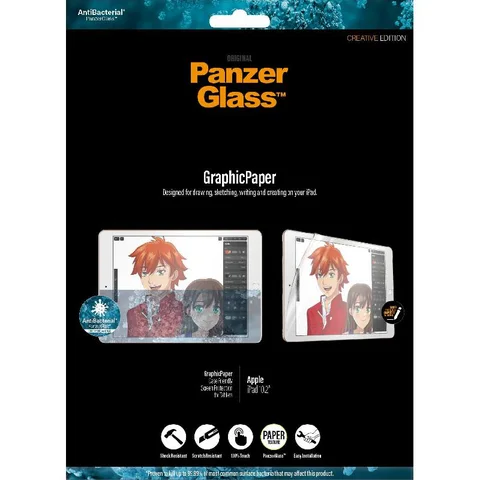 PanzerGlass GraphicPaper Paper Texture, Easy to Attach, Edge-to-Edge Case Friendly iPad Screen Protector for iPad 10.2 8th Gen