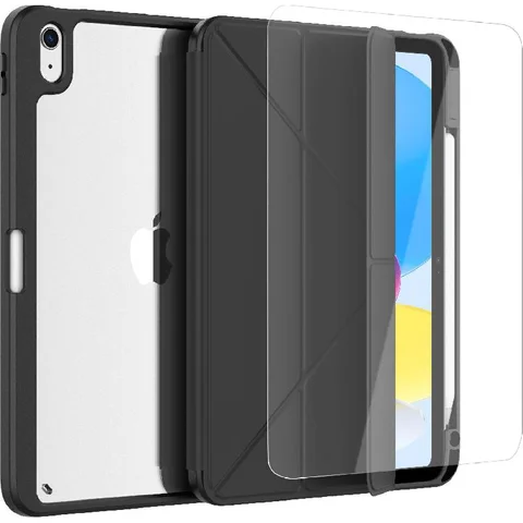 Techpick 2-in-1 Bundle Tablet Case with Screen Protector Black for iPad Air 11 M2/iPad Air 11 M3/iPad Air 11 M4