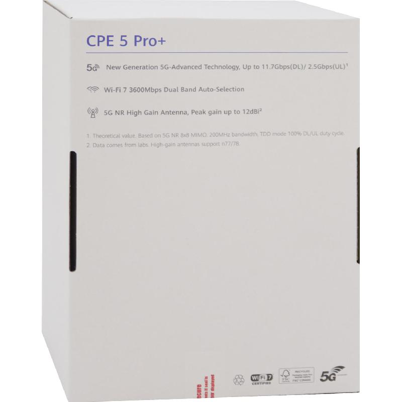 Brovi H165-383 5G CPE Router Wi-Fi 7 (802.11a/b/g/c/ax/be) Dual-Band (2.4GHz/5GHz Wi-Fi 7/HarmonyOS Mesh+) — view 3