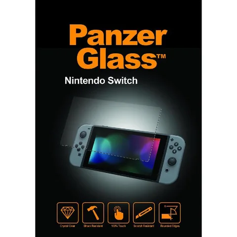 PanzerGlass Rounded Edges, Crystal Clear Gaming Handheld Screen Protector for Nintendo Switch