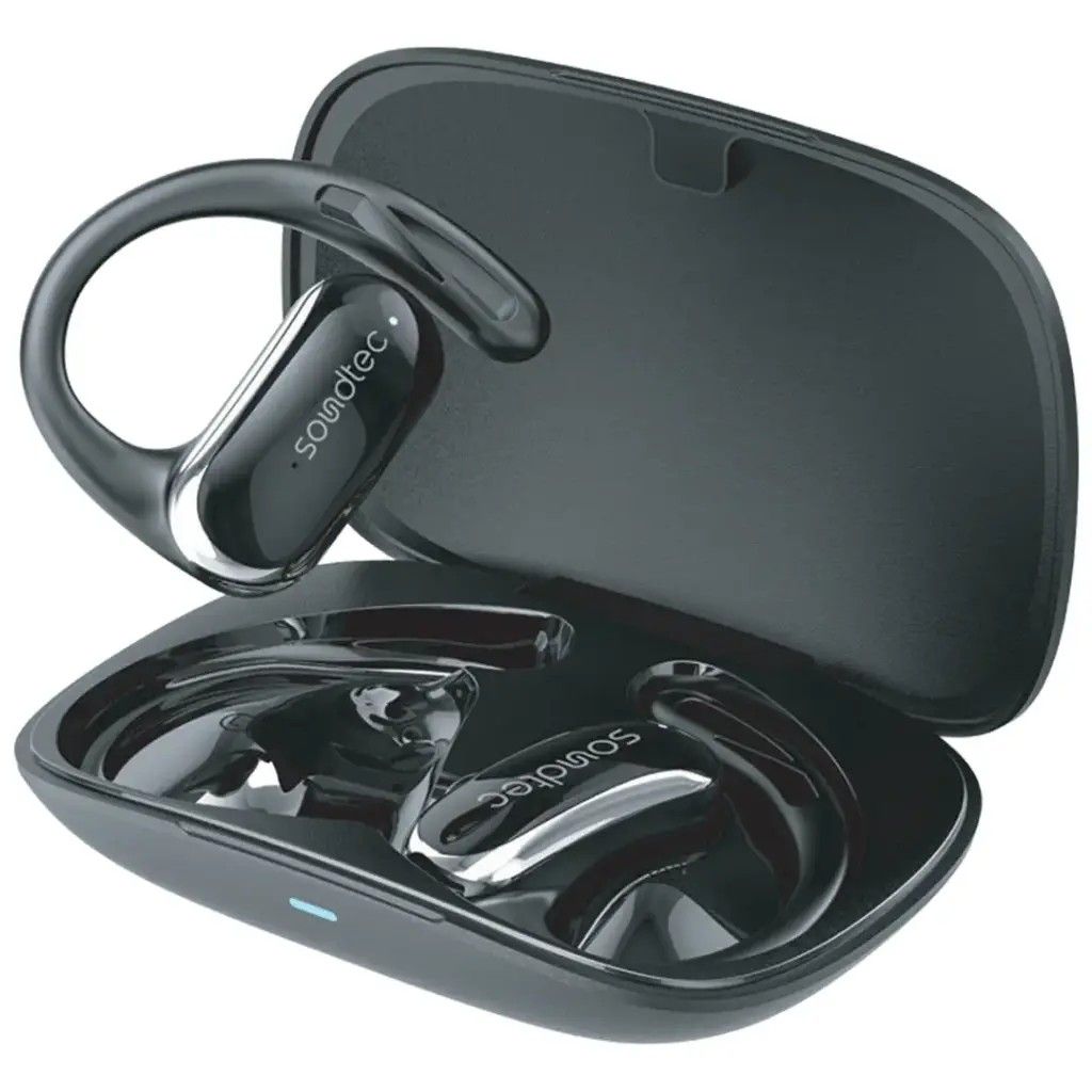 Porodo Soundtec Air Beat, Open-Ear Wireless Earbuds- Black