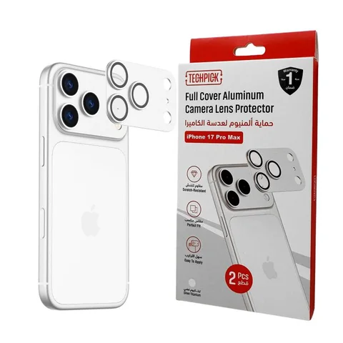 Techpick Full Coverage Aluminum Color-Matched Camera Protector (Full Frame) Smartphone Camera Accessory