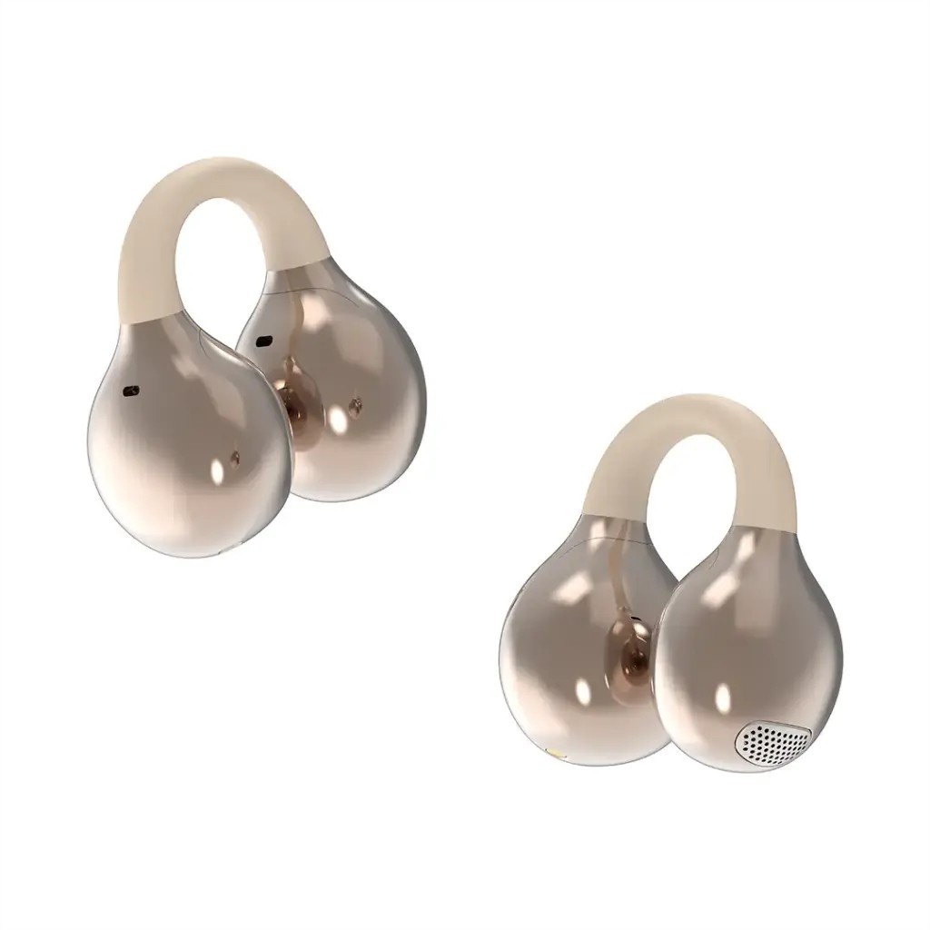 Porodo Soundtec Vogue, Open-Ear Clip-on Wireless Earbuds- Pink — view 2
