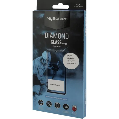 MyScreenPROTECTOR DIAMOND GLASS edge Full Glue, Black Smartphone Screen Protector for HUAWEI nova 14