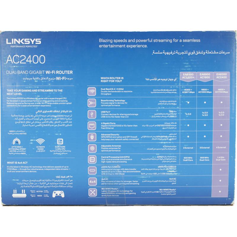 Linksys E8350 Broadband Router Wireless AC (802.11ac) Dual Band (2.4 GHz/5 GHz) — view 6
