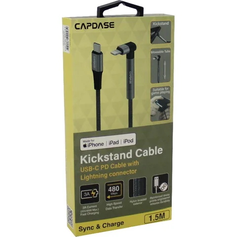 Capdase Kickstand USB-C to Lightning Sync & Charge Cable 1.50 m ( 4.92 ft )