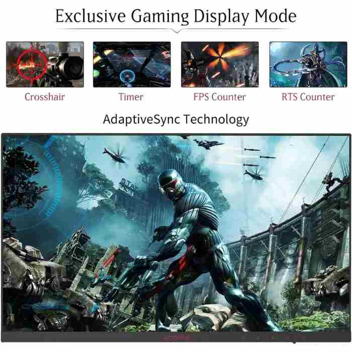 Koorui Gaming Monitor 24 inch VA, Full HD 1920 x 1080, Display 165Hz, HDMI, DisplayPort, Black – 24E4 — view 5