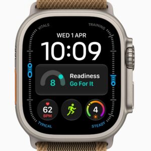 Apple Watch Ultra 4, GPS + Cellular, Natural Titanium Case with Desert Alpine Loop - S