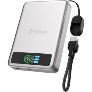 BMX SolidSafe Power Bank Charger Fast Battery Charging 10000 mAh Dual USB-C