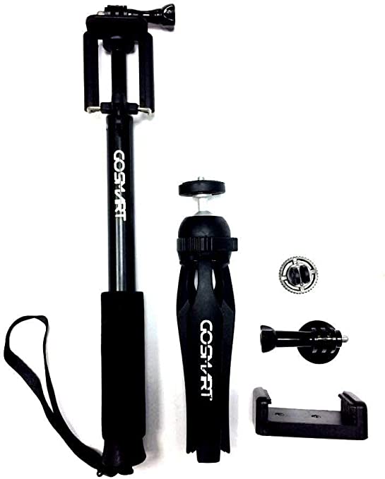 Gosmart Selfie Stick Kit For Digital Camera, Action Camera And Smartphones-Black, B07MGDFYMV — view 2