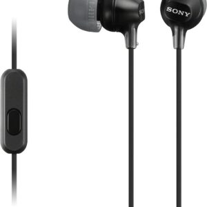 Sony In-Ear Headphones, Black (MDR EX15AP)