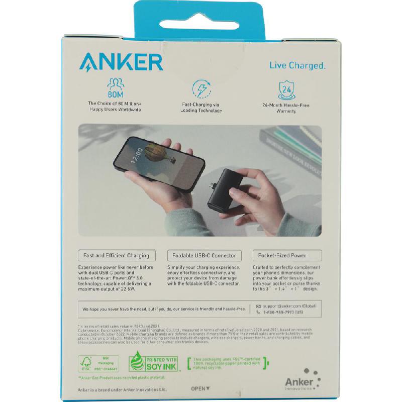 Anker Nano Power Bank Charger PD Fast Charging 5000 mAh Dual USB-C — view 3