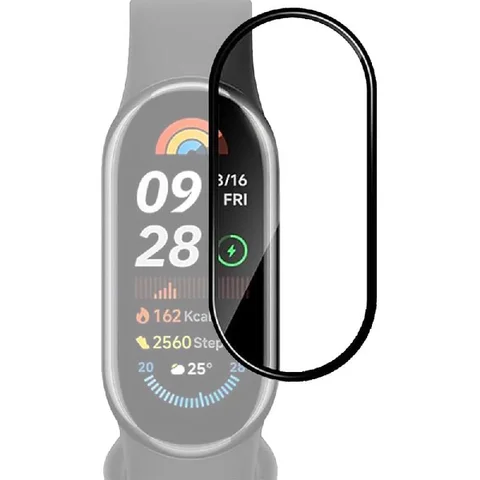 Just in Case Black Frame Soft TPU, Black Frame Smartwatch Screen Protector for Xiaomi Smart Band 9