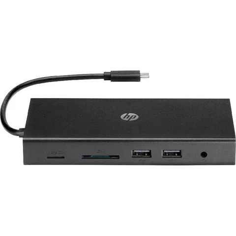 HP Travel Multi-port Station 11 Port (2X USB 2.0/2X 3.0/USB-C/HDMI/VGA/Audio Out/RJ-45/SD/Micro SD)