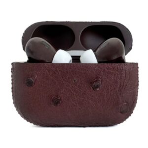 Customized Apple AirPods Pro 3 Leather Ostrich Berry Red