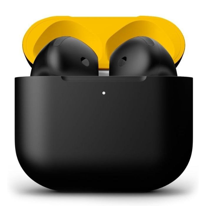Merlin Craft Customized Apple AirPods 5 WC Black Yellow Matte