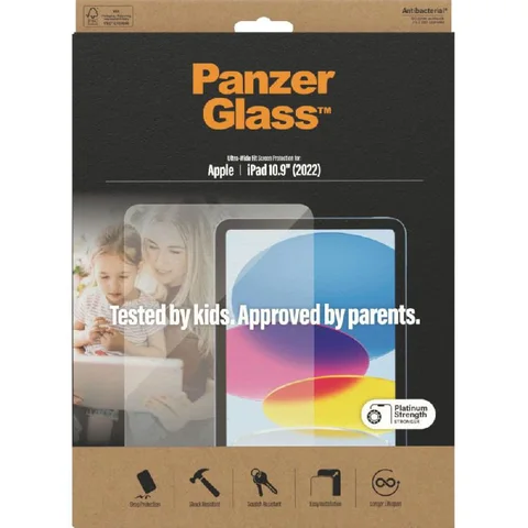 PanzerGlass Super+ Glass, Edge-to-Edge iPad Screen Protector for iPad 10.9 10th Gen