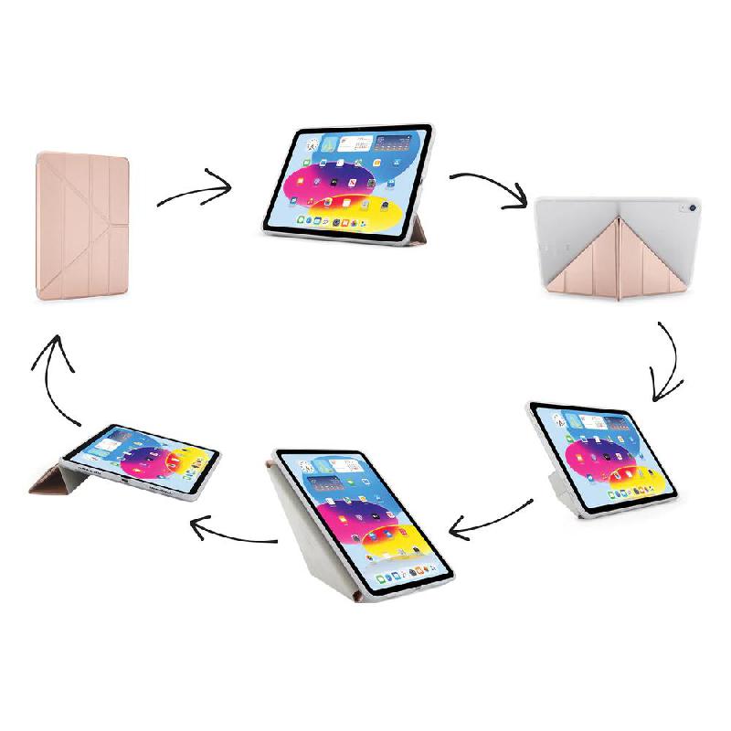 PIPETTO Origami Folio Tablet Case Metallic Pink for iPad A16/iPad 10.9 10th Gen — view 5