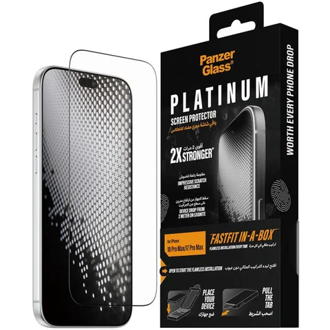 PanzerGlass Platinum Tempered Glass Smartphone Screen Protector for iPhone 18 Pro Max