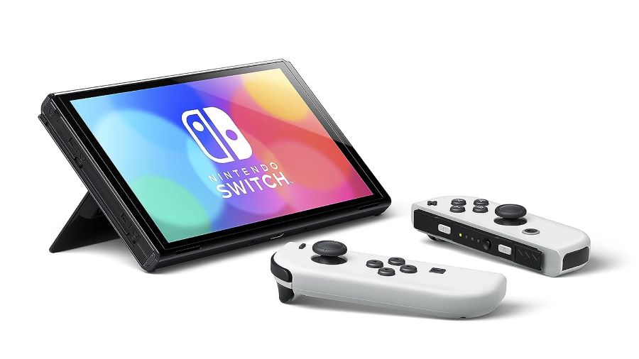 Nintendo Switch OLED Black & White Joy Con (International Version) — view 3
