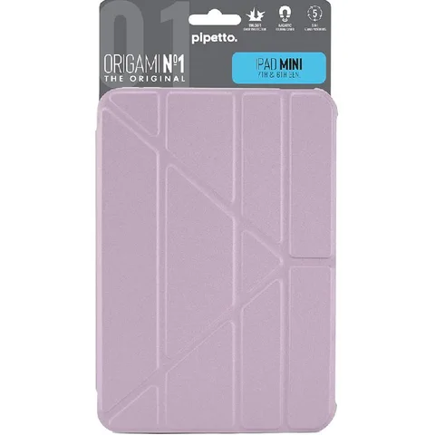 PIPETTO Origami No1 Original Folio Tablet Case Metallic Purple for iPad Mini (A17 Pro)/iPad Mini 6
