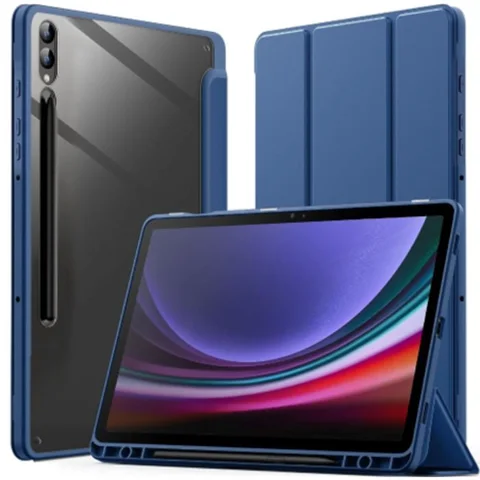 Trands Galaxy 14.6 inch Tab S9 Ultra Flip Case Cover With S Pen Holder, Blue TR-CC8803